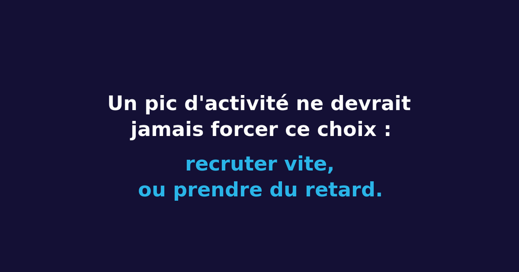 Renfort développeur ponctuel pour un pic d'activité informatique